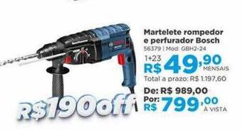 Lojas Solar Martelete rompedor e perfurador bosch oferta