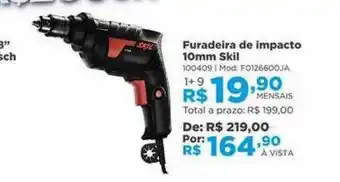 Furadeira de impacto 10mm skil