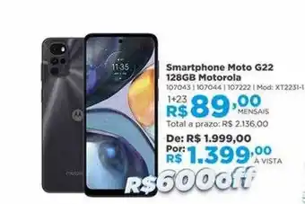 Lojas Solar Smartphone moto g22 128gb motorola oferta