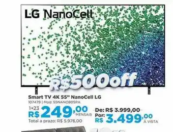 Lojas Solar Smart tv 4k 55 oferta