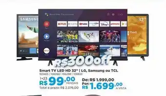 Lojas Solar Smart tv led hd 32 oferta