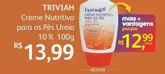 Triviah creme nutritivo para os pés ureia 10%