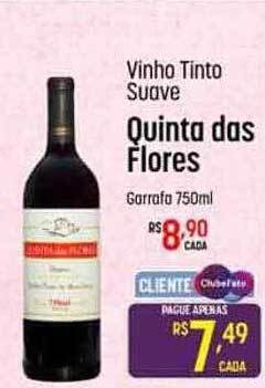 Vinho tinto suave quinta das flores