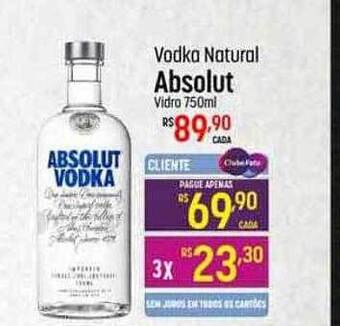Vodka natural absolut
