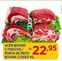 Supermercado Porecatu Acém bovino c-osso kg-ponta de peito bovina c-osso kg oferta