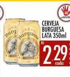 Supermercados Avenida Cerveja burguesa lata oferta