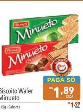 Biscoito wafer minueto