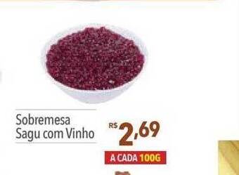 Supermercados Condor Sobremesa sagu com vinho oferta