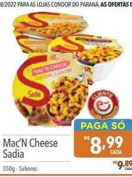 Supermercados Condor Mac'n cheese sadia oferta