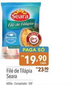 Supermercados Condor Filé de tilápia seara oferta