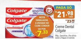 Supermercados Condor Creme dental colgate oferta