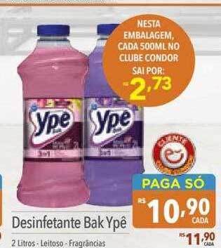 Supermercados Condor Desinfetante bak ypê oferta
