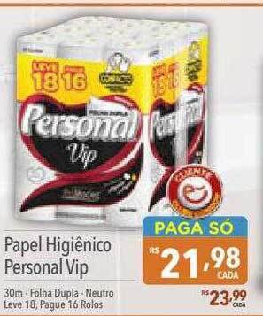 Supermercados Condor Papel higiênico personal vip oferta