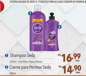 Supermercados Condor Shampoo seda creme para pentear seda oferta