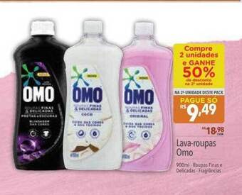 Supermercados Condor Lava-roupas omo 900ml oferta