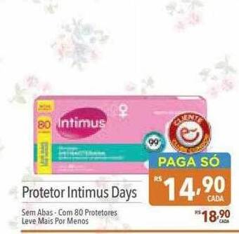 Supermercados Condor Protetor intimus days oferta