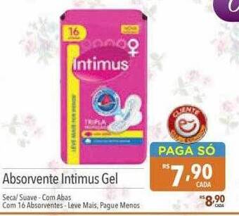 Supermercados Condor Absorvente intimus gel oferta