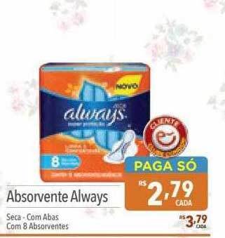 Supermercados Condor Absorvente always oferta