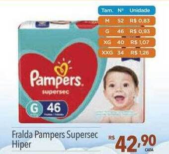 Supermercados Condor Fralda pampers supersec hiper oferta
