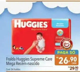 Supermercados Condor Fralda huggies supreme care mega recém-nascido oferta