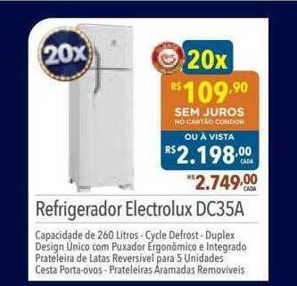 Supermercados Condor Refrigerador electrolux dc35a oferta