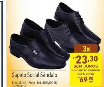 Sapato social sândalo