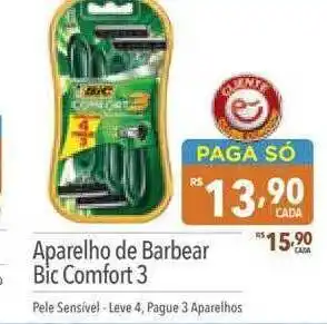 Supermercados Condor Aparelho de barbear bic comfort 3 oferta