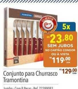 Supermercados Condor Conjunto para churrasco tramontina oferta