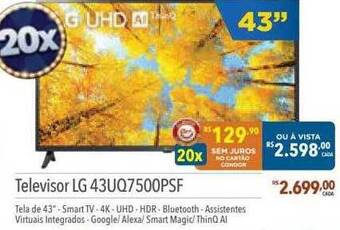 Supermercados Condor Televisor lg 43uq7500psf oferta