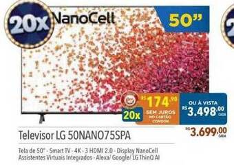 Supermercados Condor Televisor lg 50nano75spa oferta