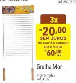 Supermercados Condor Grelha mor oferta