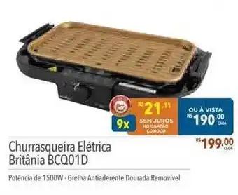 Supermercados Condor Churrasqueira elétrica britânia bcq01d oferta
