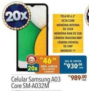 Supermercados Condor Celular samsung a03 core sm-a032m oferta
