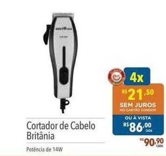 Supermercados Condor Cortador de cabelo britânia oferta