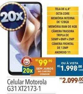 Supermercados Condor Celular motorola g31 xt2173-1 oferta
