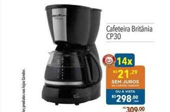 Supermercados Condor Cafeteira britânia cp30 oferta