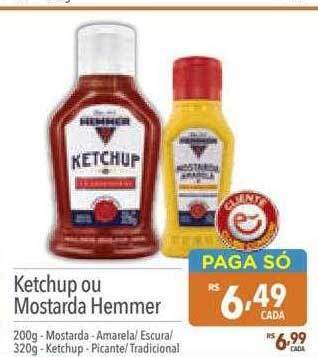 Supermercados Condor Ketchup ou mostarda hemmer oferta