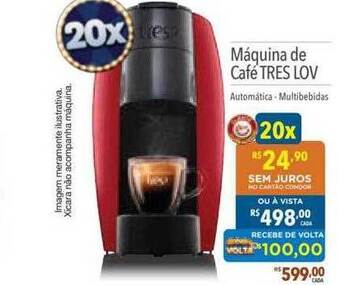 Supermercados Condor Máquina de café tres lov oferta