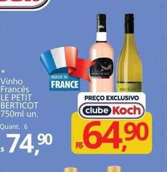 Supermercados Koch Vinho francês le petit berticot oferta