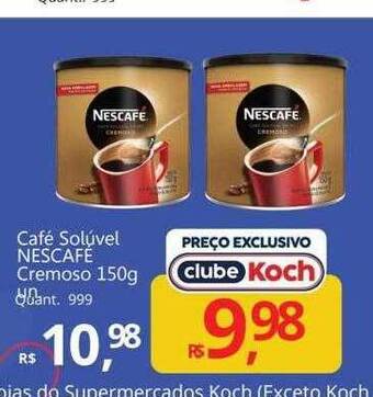 Supermercados Koch Café solúvel nescafe cremoso oferta