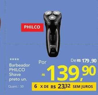 Supermercados Koch Barbeador philco shave preto oferta