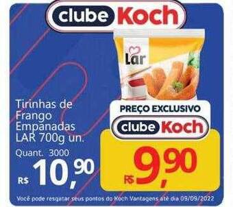 Supermercados Koch Tirinhas de frango empanadas lar oferta