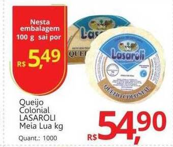 Supermercados Koch Queijo colonial lasaroli meia lua kg oferta