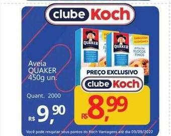 Supermercados Koch Aveia quaker oferta