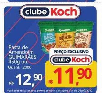 Supermercados Koch Pasta de amendoim guimarães oferta