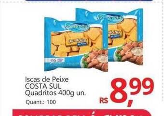 Iscas de peixe costa sul quadritos