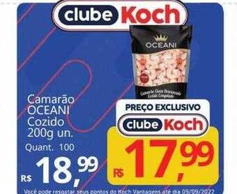 Supermercados Koch Camarão oceani cozido oferta