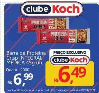 Supermercados Koch Barra de proteína crisp integral médica oferta