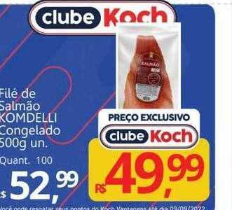 Supermercados Koch Filé de salmão komdelli congelado oferta