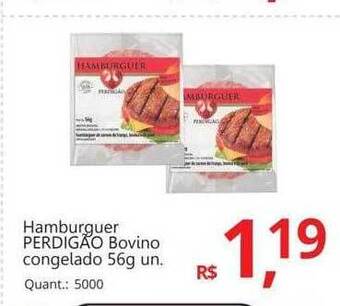 Supermercados Koch Hamburguer perdigão bovino congelado oferta